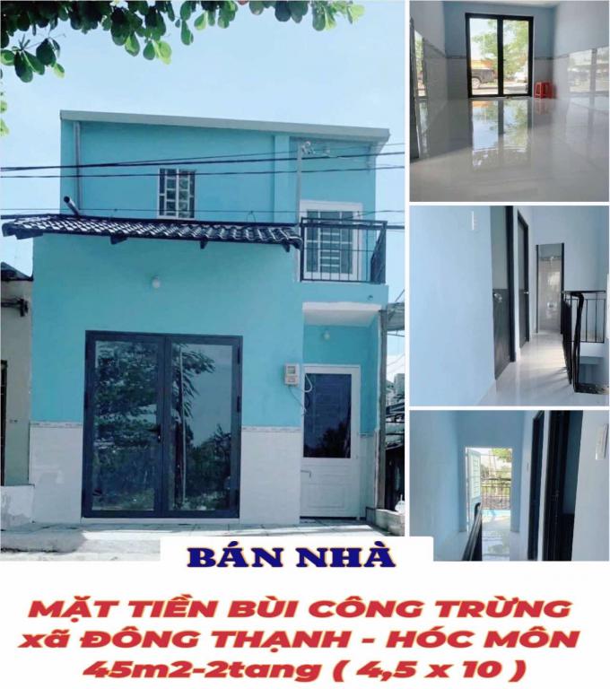 Nhà mặt tiền Bùi Công Trừng Hóc Môn 45m2-2PN-2WC , ngay cầu Bà Năm , kd đa ngành - 1 tỷ nhỉnh 0932030061