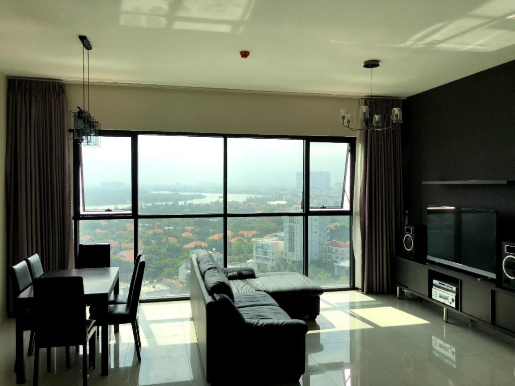 Cho thuê The Ascent 99m2, 3PN, full nội thất, nhà đẹp,view sông Thảo Điền