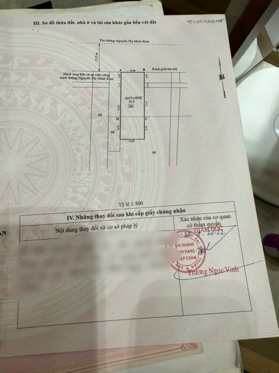 BÁN ĐẤT MẶT TIỀN NGUYỄN THỊ MINH KHAI TẠI PHAN RANG NAM KHÁNH HÒA 